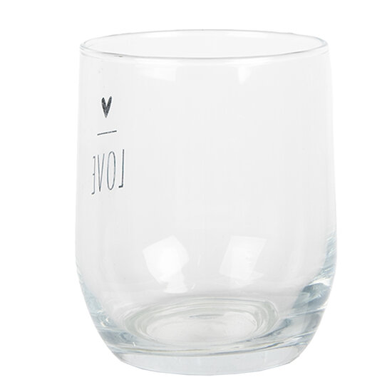 Clayre & Eef | Waterglas Trasparant ø 8x9 cm / 300 ml | BHSGL0004