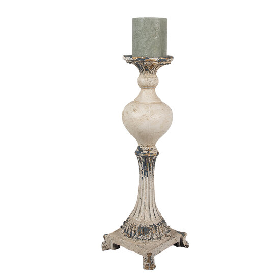 Clayre & Eef | Kandelaar Beige Bruin 14x14x40 cm | 6MG0056
