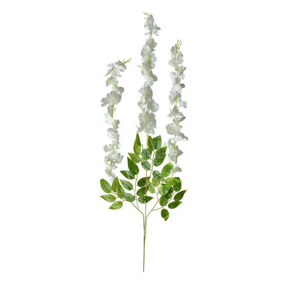 Clayre & Eef | Decoratie tak met bloemen (set 12) Wit 30x12x110 cm | 6PL0318W
