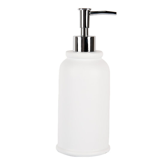 Clayre & Eef | Zeepdispenser Wit ø 8x21 cm / 350 ml | 65874