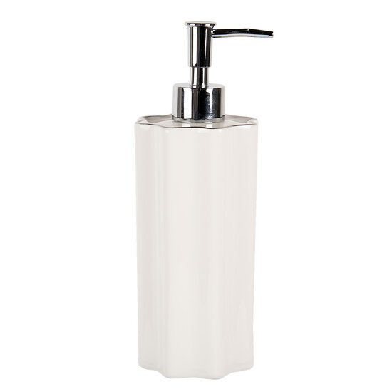 Clayre & Eef | Zeepdispenser Wit ø 8x22 cm / 475 ml | 6CE1982
