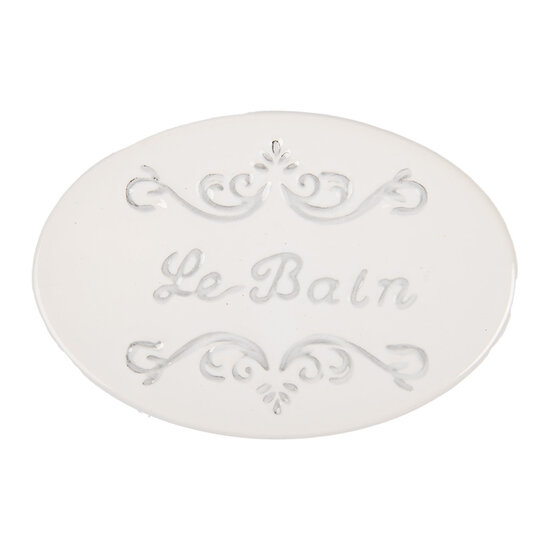 Clayre & Eef | Zeepbakje Wit 13x9x3 cm | 6CE1995