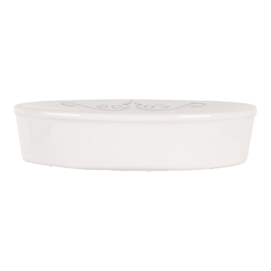 Clayre & Eef | Zeepbakje Wit 13x9x3 cm | 6CE1995