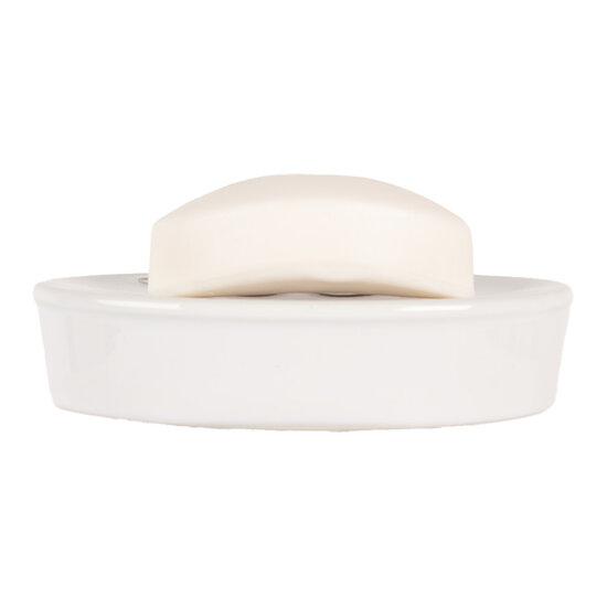 Clayre & Eef | Zeepbakje Wit 13x9x3 cm | 6CE1995