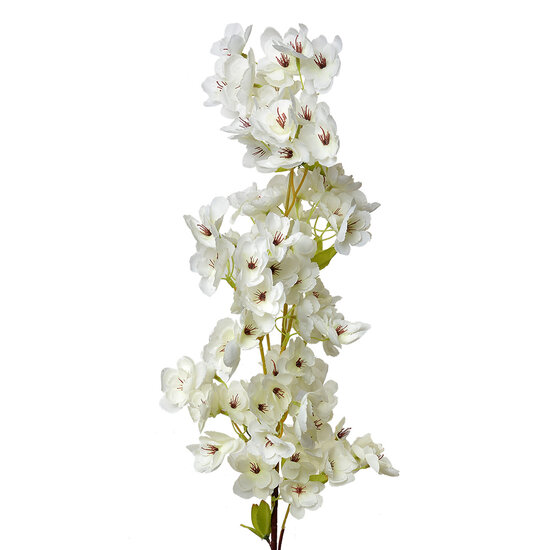 Clayre & Eef | Decoratie tak met bloemen Wit Groen 16x8x98 cm | 5PL0131W