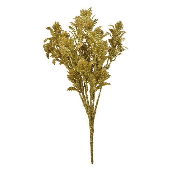 Clayre & Eef | Kerstdecoratie Tak Goudkleurig 10x7x35 cm | 65799
