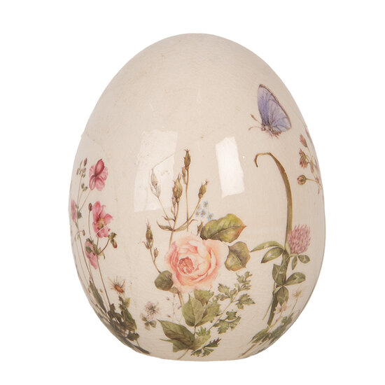 Clayre &amp; Eef   | Decoratie Ei Beige Roze &oslash; 10x12 cm | 6CE1918M