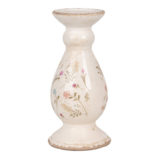 Clayre & Eef | Kandelaar Beige Roze ø 12x26 cm | 6CE1945M