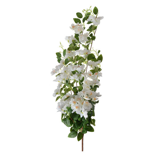 Clayre & Eef | Decoratie tak met bloemen Wit Groen 25x15x88 cm | 6PL0345W