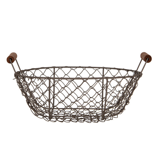 Clayre & Eef | Manden Bruin (set van 3) ø 27x9/14 / ø 24x8/12 / ø 21x7/11 cm | 6Y5716