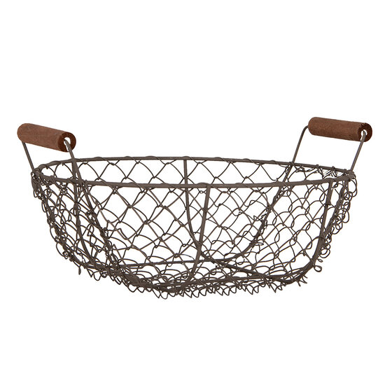 Clayre & Eef | Manden Bruin (set van 3) ø 27x9/14 / ø 24x8/12 / ø 21x7/11 cm | 6Y5716