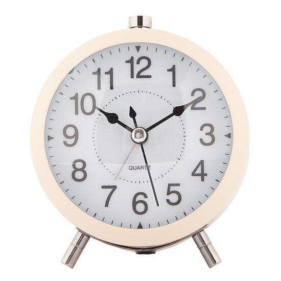 Clayre & Eef | Wekker Analoog Beige 10x7x12 cm / 1xAA | 6AC0033BE