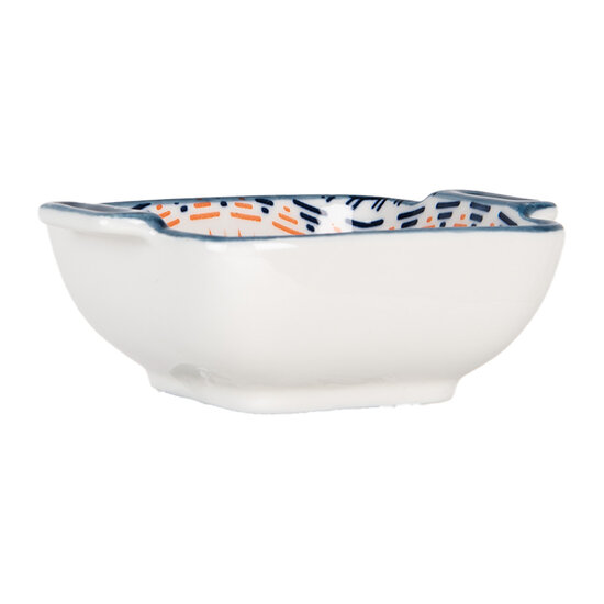 Clayre & Eef | Soepkom Wit Blauw 11x8x4 cm / 75 ml | 6CEBO0185
