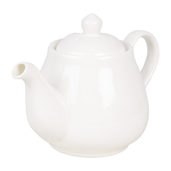 Clayre & Eef | Theepot Wit 22x13x15 cm / 800 ml | 6CETE0144