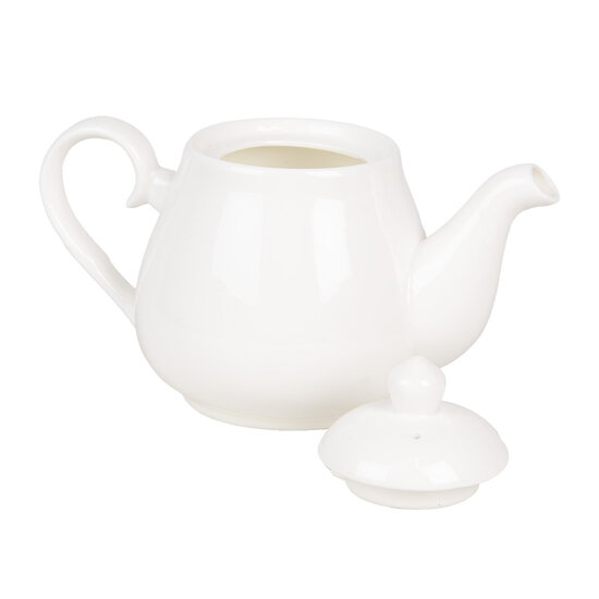 Clayre & Eef | Theepot Wit 22x13x15 cm / 800 ml | 6CETE0144