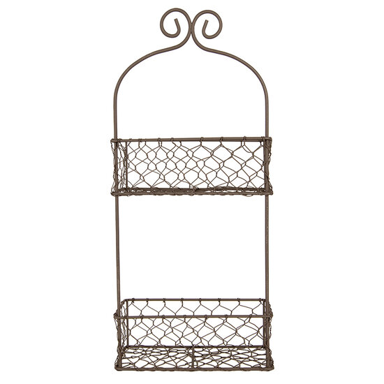Clayre & Eef | Rek met manden Bruin 20x12x45 cm | 6Y5710