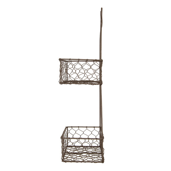 Clayre & Eef | Rek met manden Bruin 20x12x45 cm | 6Y5710