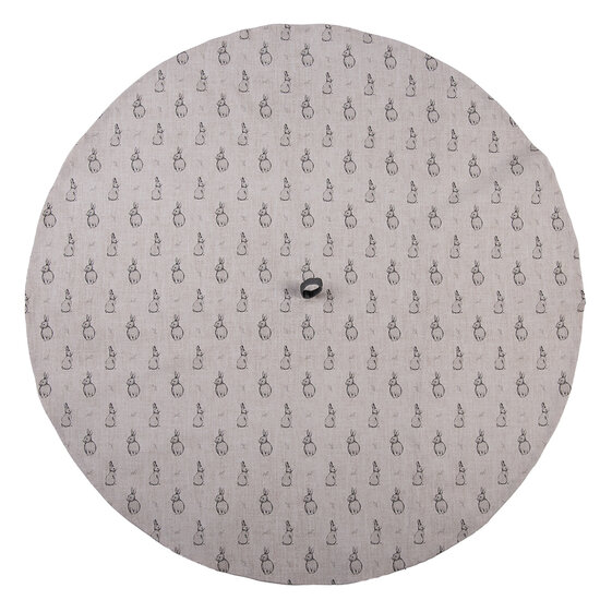Clayre & Eef | Theedoek Beige Grijs ø 80 cm | BNS48