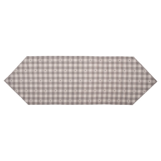 Clayre & Eef | Tafelloper Beige Grijs 50x160 cm | LVT65G