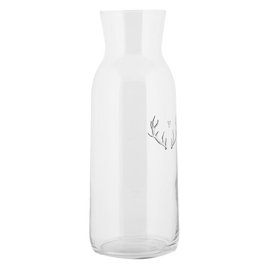 Clayre & Eef | Karaf Transparant ø 9x25 cm / 1000 ml | NWVGL0001