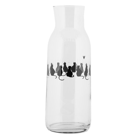 Clayre & Eef | Karaf Transparant ø 9x25 cm / 1000 ml | PWSGL0001