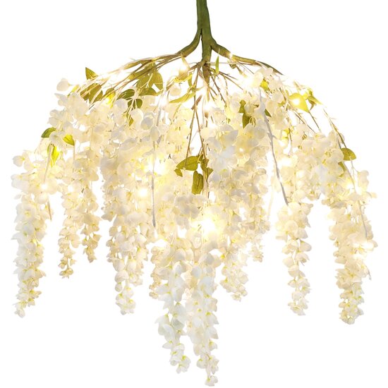Dekoratief | Hangdeco 'Cassia Fistula', papier/pvc/metaal, LED, 90cm | A250164