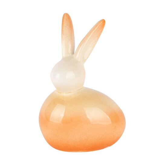 Dekoratief | Deco bunny, peach, dolomiet, 8x7x13cm | A250753