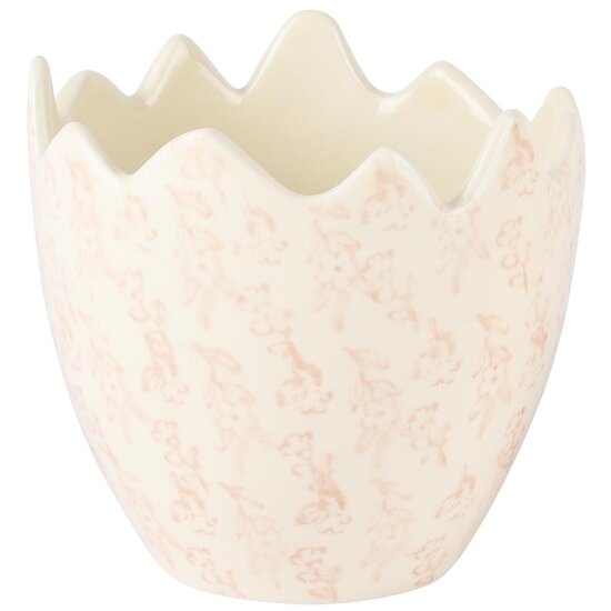 Dekoratief | Open ei 'Romance', keramiek, 11x11x11cm | A250921