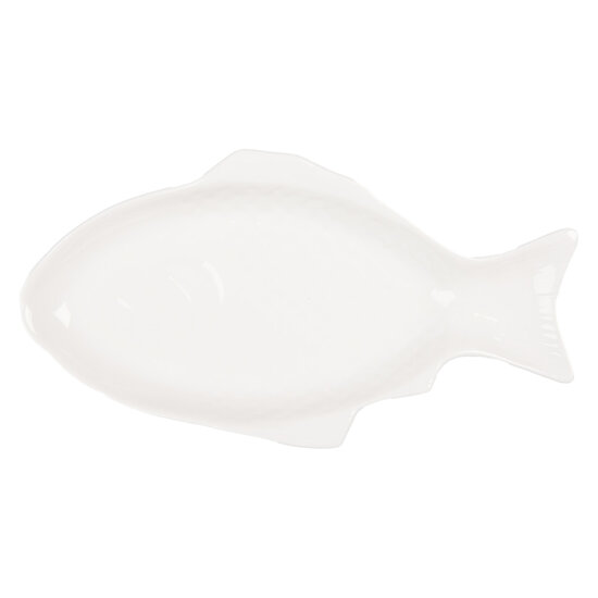 Clayre & Eef | Kom Vis Wit 36x18x4 cm / 375 ml | 6CEBO0199S