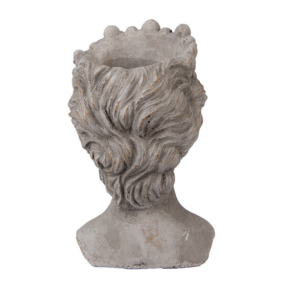 Clayre &amp; Eef   | Bloempot Binnen Grijs 14x15x24 cm | 6TE0555