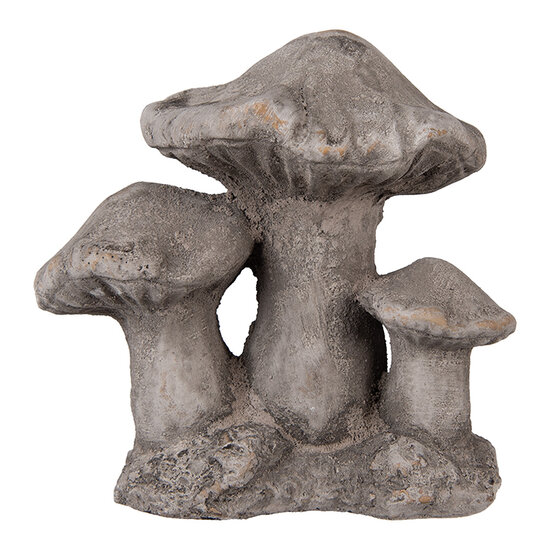 Clayre &amp; Eef   | Decoratie Paddenstoelen Grijs 16x12x15 cm | 6TE0569