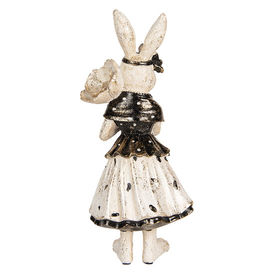 Clayre &amp; Eef   | Decoratie Konijn Beige Zwart 13x11x30 cm | 6PR5497