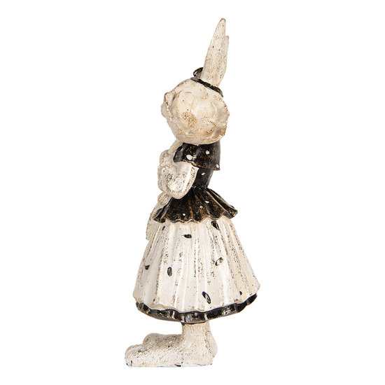 Clayre &amp; Eef   | Decoratie Konijn Beige Zwart 13x11x30 cm | 6PR5497