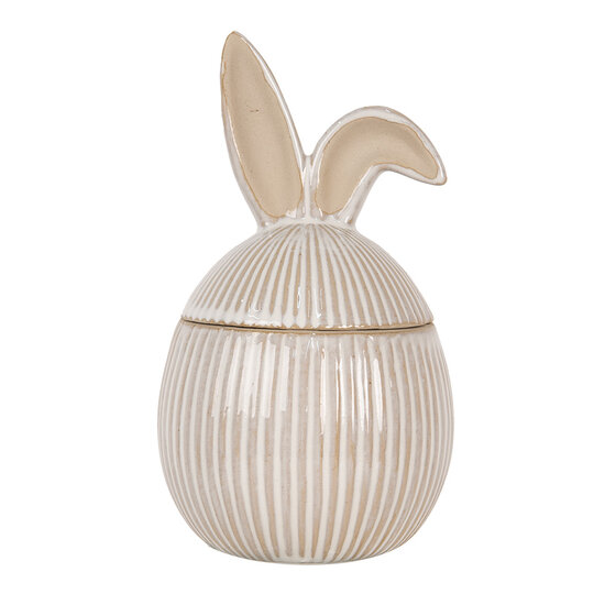 Clayre & Eef | Voorraadpot Deksel Wit 12x12x21 cm | 6CE2012