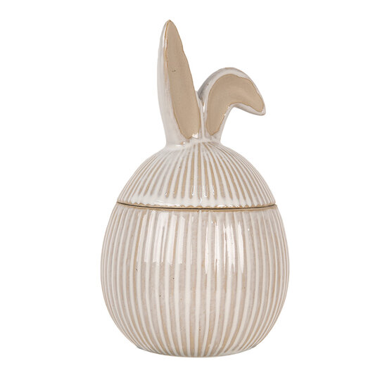 Clayre & Eef | Voorraadpot Deksel Wit 12x12x21 cm | 6CE2012