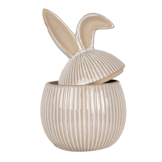 Clayre & Eef | Voorraadpot Deksel Wit 12x12x21 cm | 6CE2012