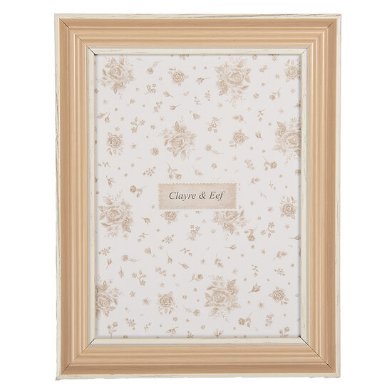 Clayre & Eef | Fotolijst Bruin Beige 19x2x24 cm / 15x20 cm | 2F1262L