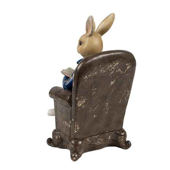 Clayre &amp; Eef   | Decoratie beeld Konijn Beige Bruin 12x10x18 cm | 6PR4416