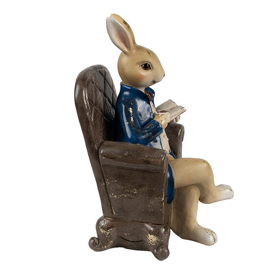Clayre &amp; Eef   | Decoratie beeld Konijn Beige Bruin 12x10x18 cm | 6PR4416