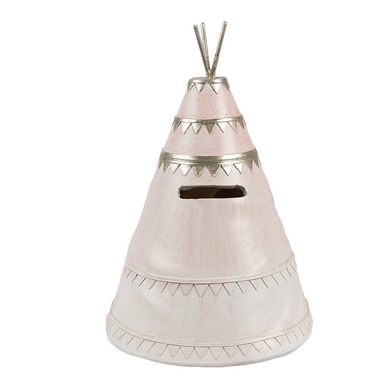 Clayre & Eef | Spaarpot Roze 13x13x19 cm | 6PR4423