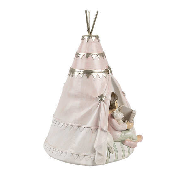 Clayre & Eef | Spaarpot Roze 13x13x19 cm | 6PR4423