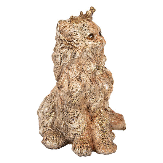 Clayre &amp; Eef   | Decoratie Beeld Kat Beige 23x19x28 cm | 6PR5071