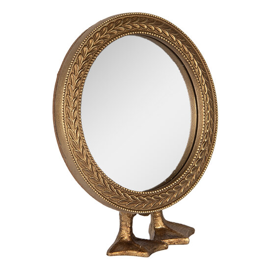 Clayre & Eef | Decoratie Staande Spiegel Goudkleurig 13x6x16 cm | 62S308