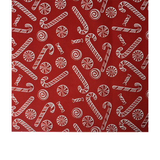 Clayre & Eef | Tafelloper Rood Wit 28x275 cm | 66037