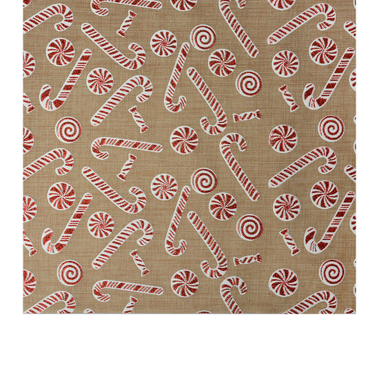 Clayre & Eef | Tafelloper Beige Rood 28x275 cm | 66038