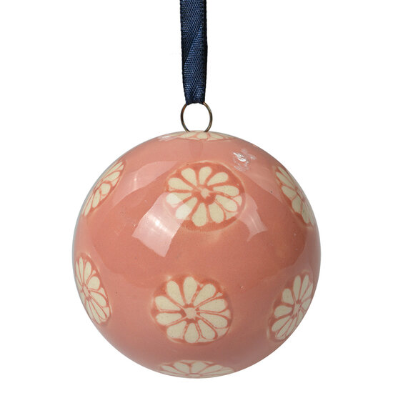 Clayre &amp; Eef   | Decoratie Bal Roze Beige &oslash; 6x6 cm | 6CE2104S
