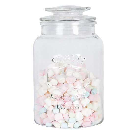 Clayre & Eef | Voorraadpot Deksel Transparant ø 11x19 cm | 6GL5053