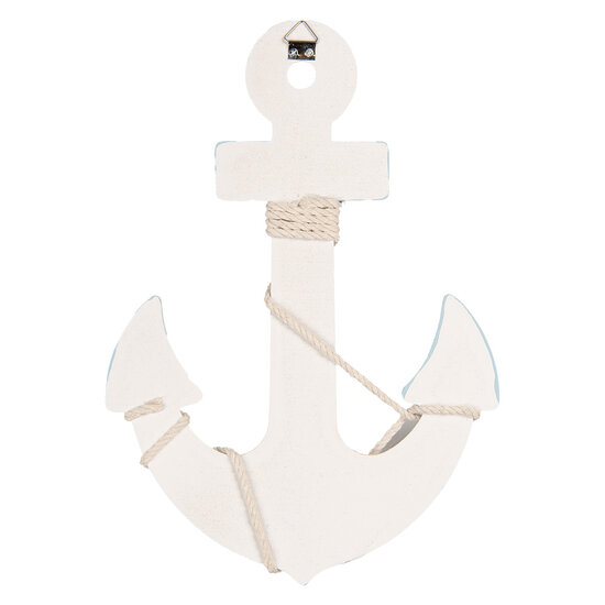 Clayre &amp; Eef   | Decoratie Anker Blauw Wit 22x5x33 cm | 6H2402