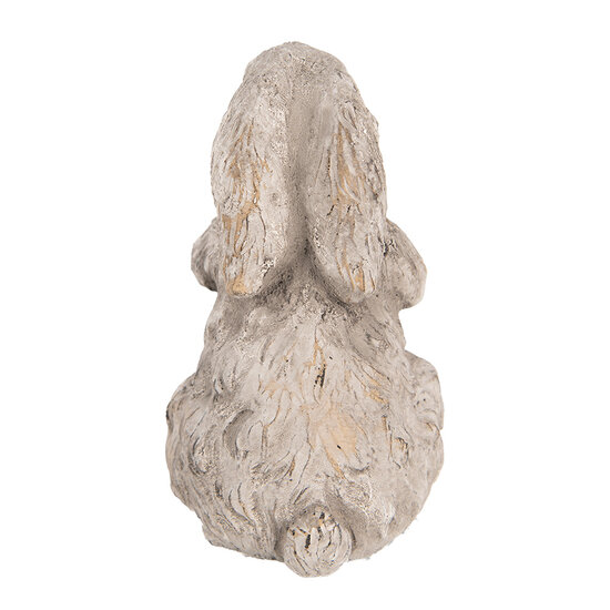 Clayre &amp; Eef   | Decoratie Beeld Konijn Grijs 10x9x15 cm | 6TE0560