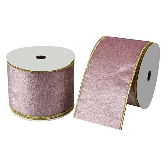 Clayre & Eef | Lint Roze Goudkleurig 6.3 cm x 5 m | LI0128F